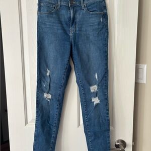 Levi's Women's Classic Blue Ripped Skinny Jeans